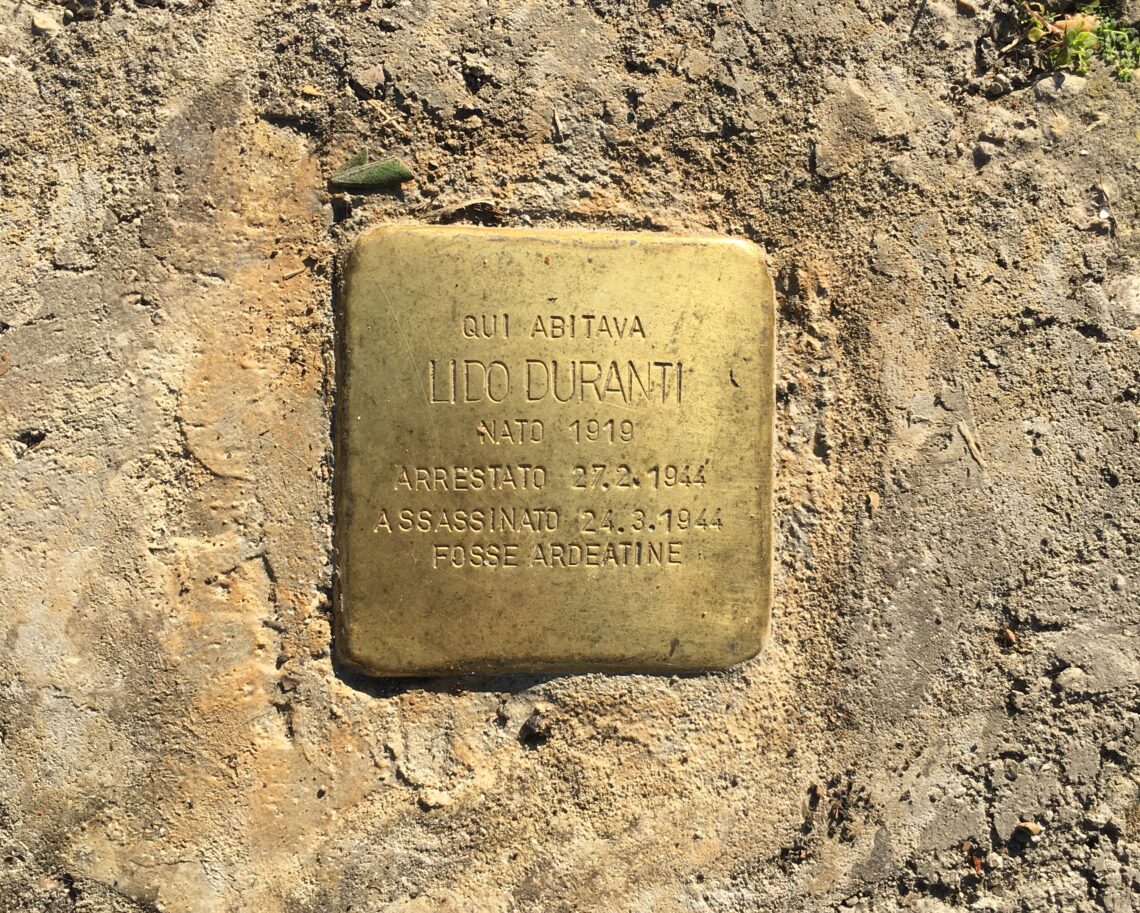 Pietra d'inciampo Lido Duranti